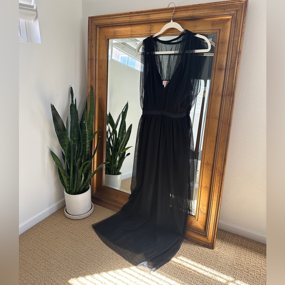 Double Layer Sheer Tulle Midi/Mini Dress